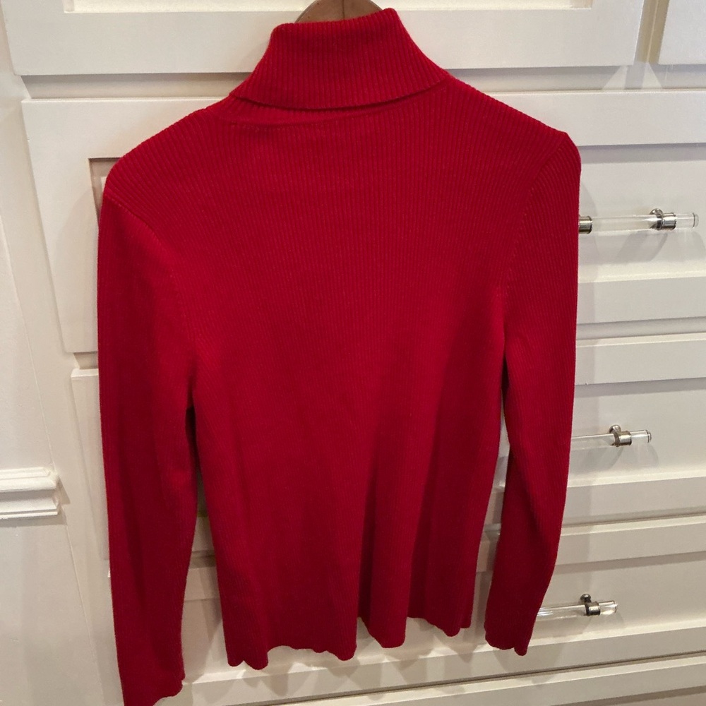Ralph Lauren Vibrant Red Turtleneck Sweater - Picture 6 of 6